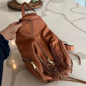 Fringe Leather Backpack